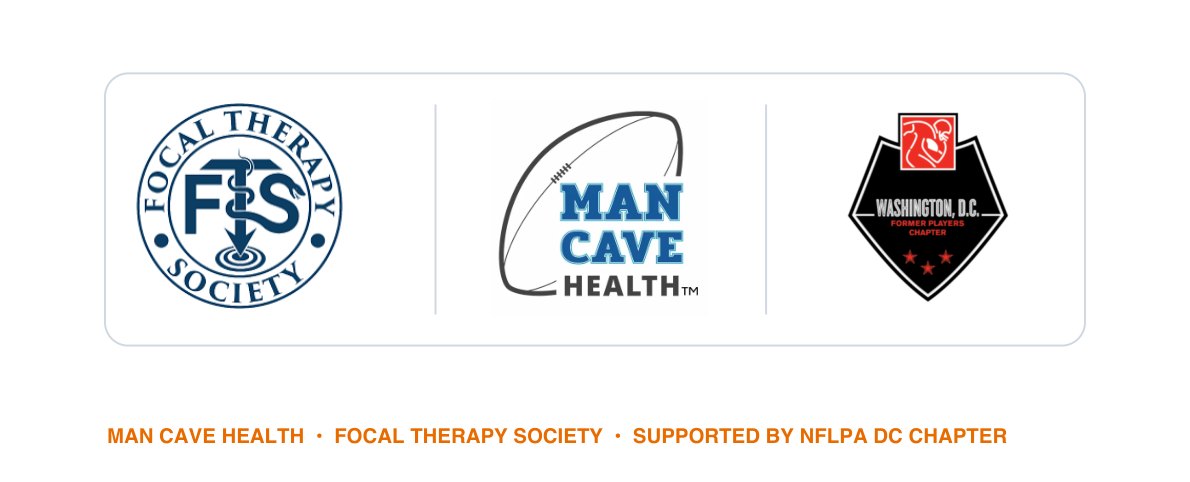 Man Cave Health, Focal Therapy Society and NFL Former Players DC Chapter — free PSA screening invitation
